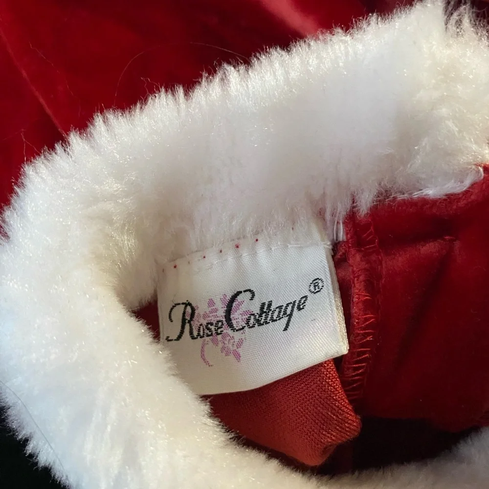 Rose Cottage Baby Girl Holiday Christmas Top & Pants Set W/Hat Size 12 Months